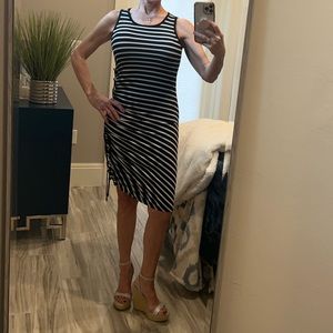 Michael Kors casual dress size small, black with white stripes